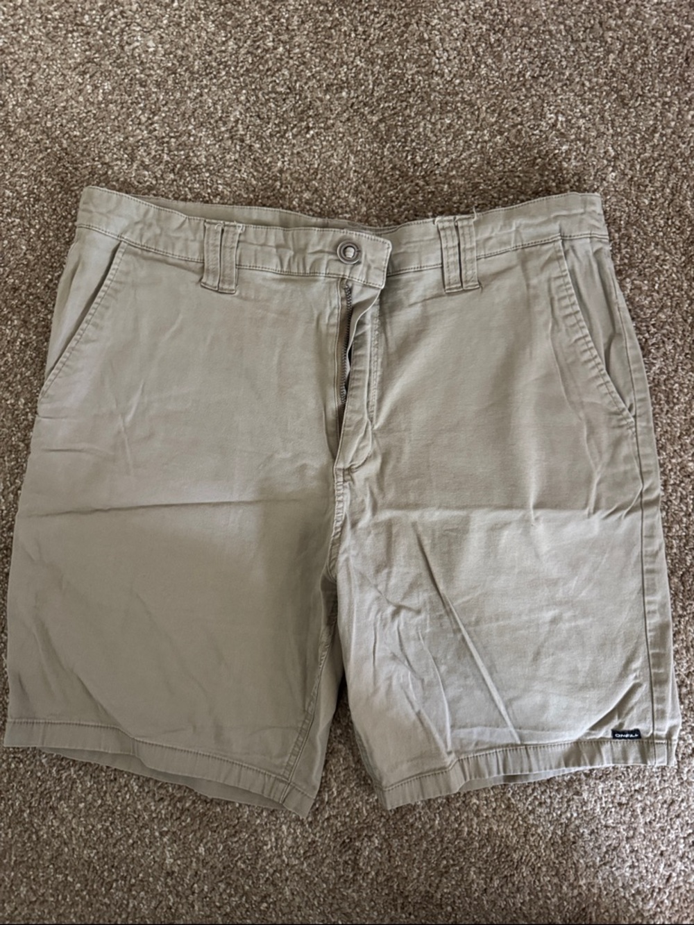 O'Neill Men's Olive/Tan Flat Front Shorts